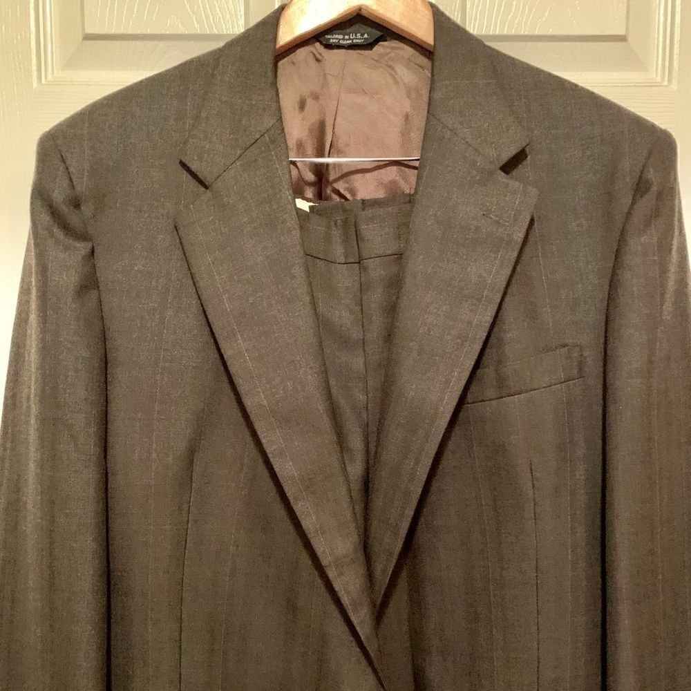 VINTAGE Gray Botany 500 2 Button Suit Size 44L - Picture 4 of 8